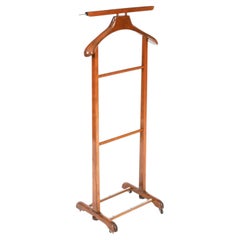Vintage Edwardian Style Walnut Valet Clothes Stand Late 20th Century