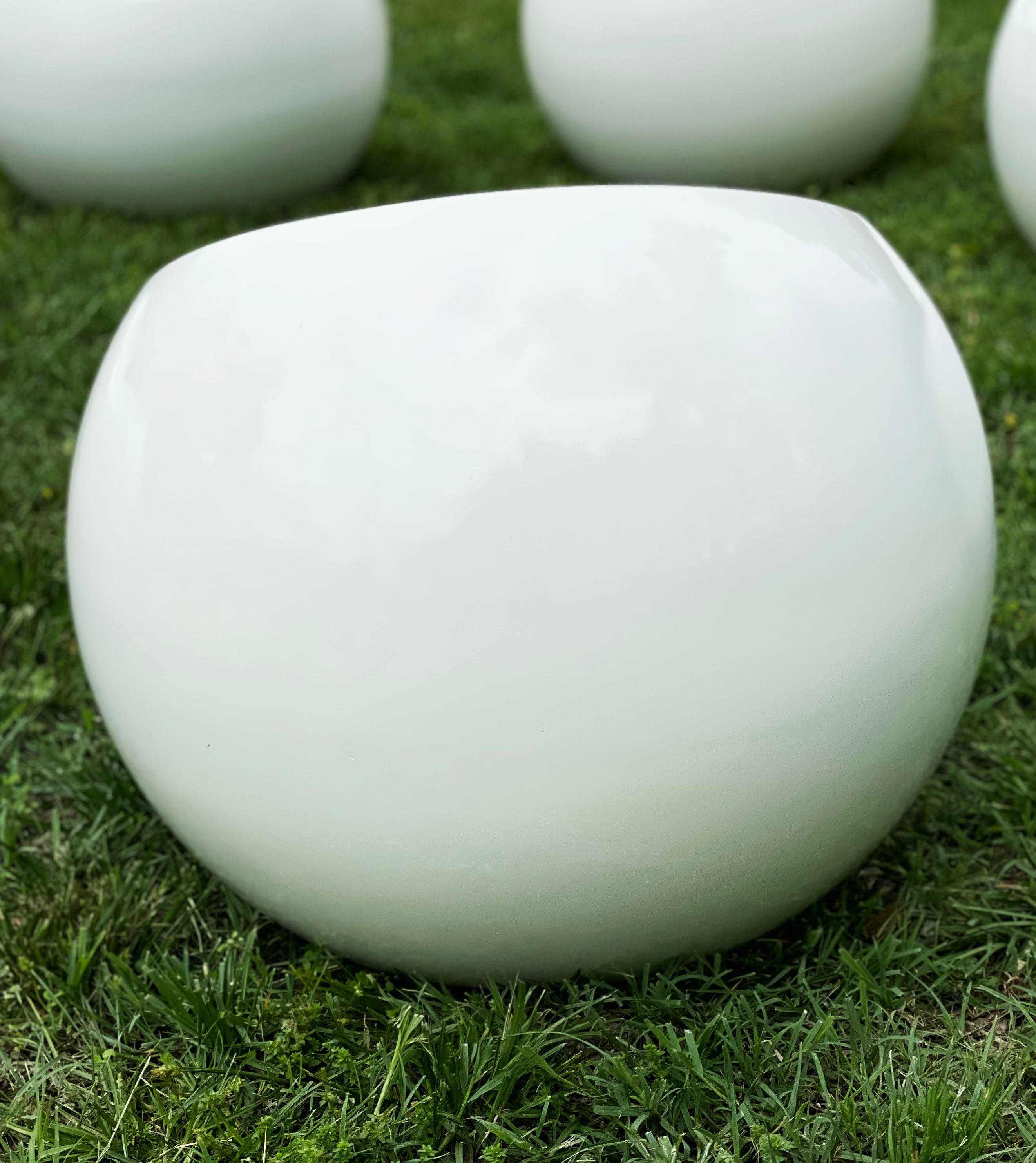 Plastic Vintage Eero Aarnio Inspired Finn Stone Ball Chair, Set of Seven