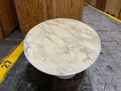 Vintage Eero Saarinen for Knoll 72" Oval Calcutta Marble Tulip Table, c. 1980s