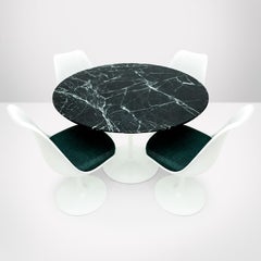 Vintage Eero Saarinen for Knoll Intl. tulip dining set with Verdi Alpi marble