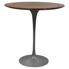 Vintage Eero Saarinen Knoll Tulip Side Table with Wood Top