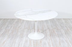 Vintage Eero Saarinen Tulip Dining Table with Rare Calacatta Marble Top for Knol