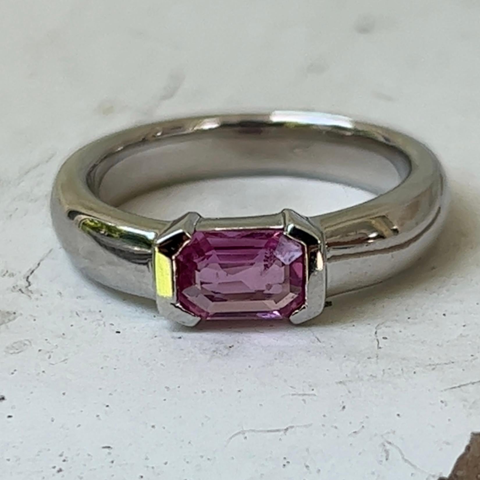Vintage Effy Bita Collection Natural Pink Sapphire Ring in 14k Gold In Good Condition In Towson, MD