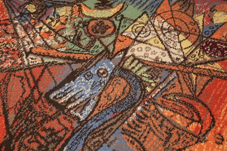 Vintage Ege Art Rug after Pablo Picasso's 