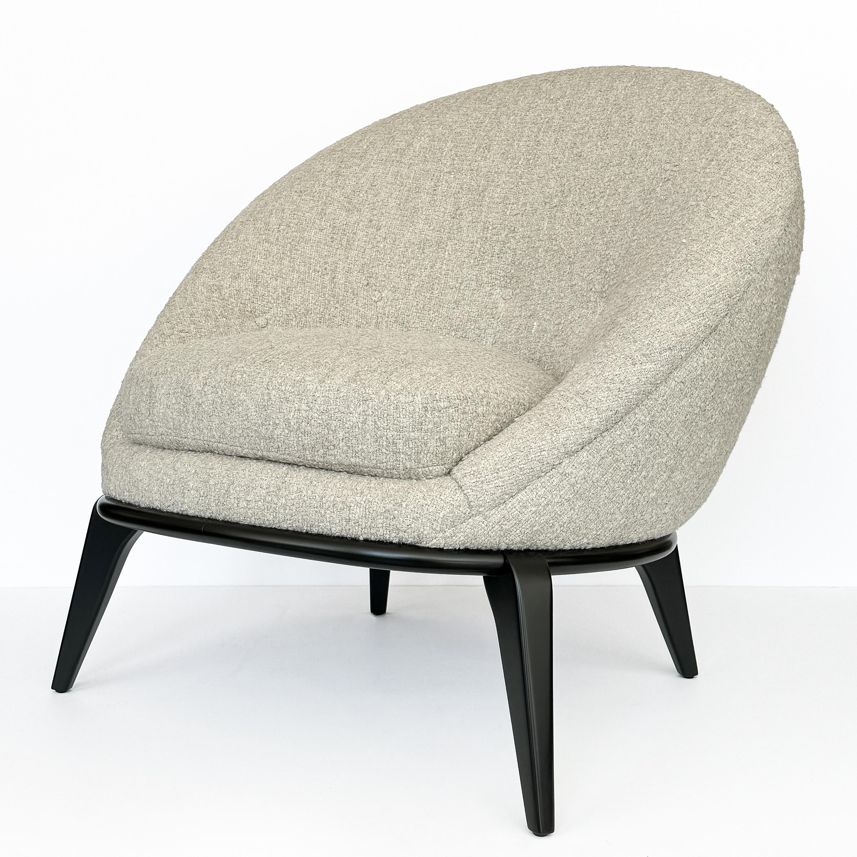 Mid-Century Modern Vintage Egg Lounge Chair Inspired by Jean Royère For Sale