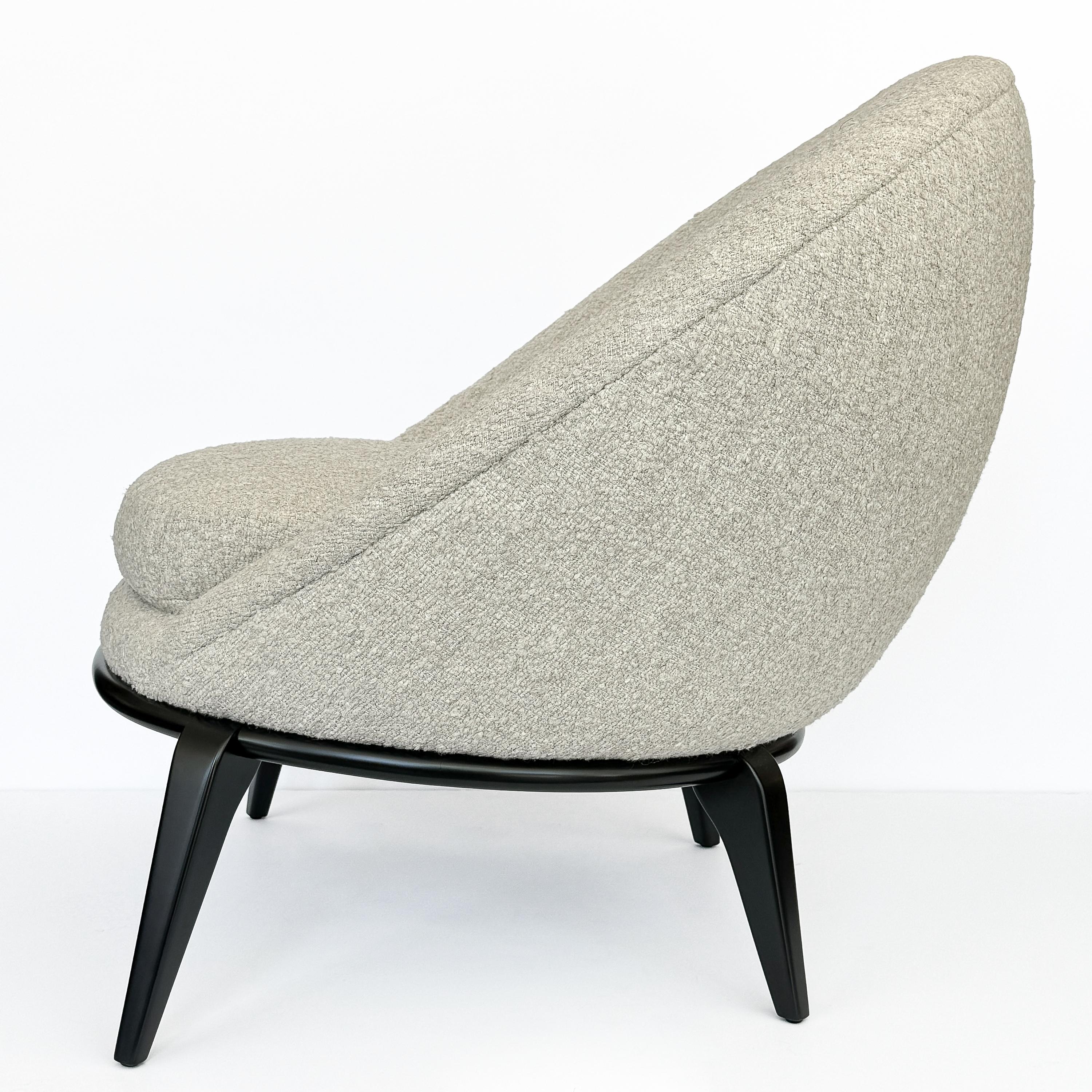Vintage Egg Lounge Chair Inspired by Jean Royère For Sale 1