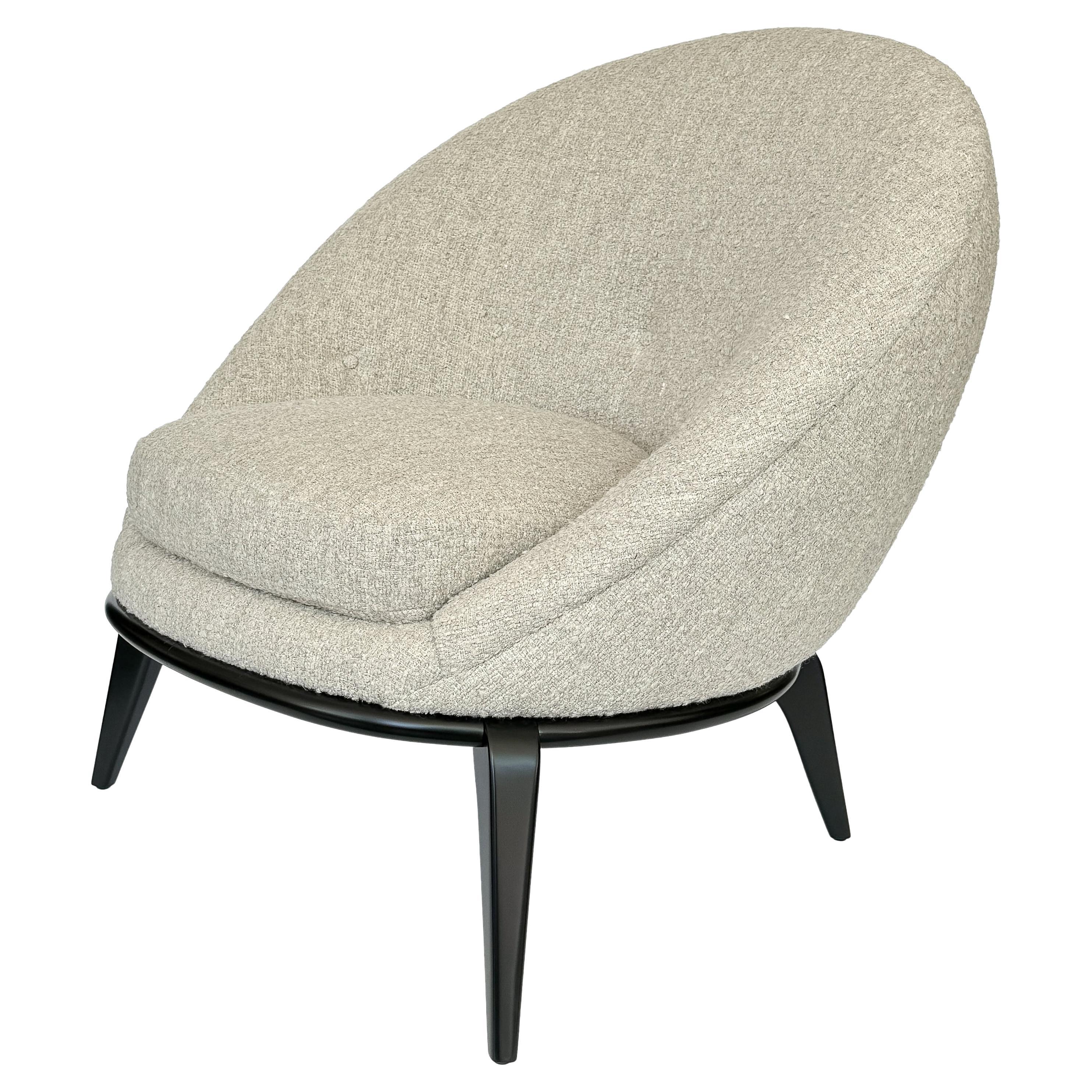 Vintage Egg Lounge Chair Inspired by Jean Royère For Sale