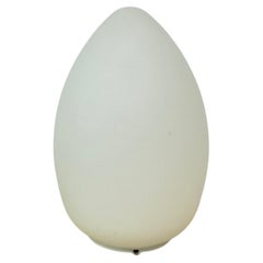 Vintage egg shaped opaline table lamp , 1970s