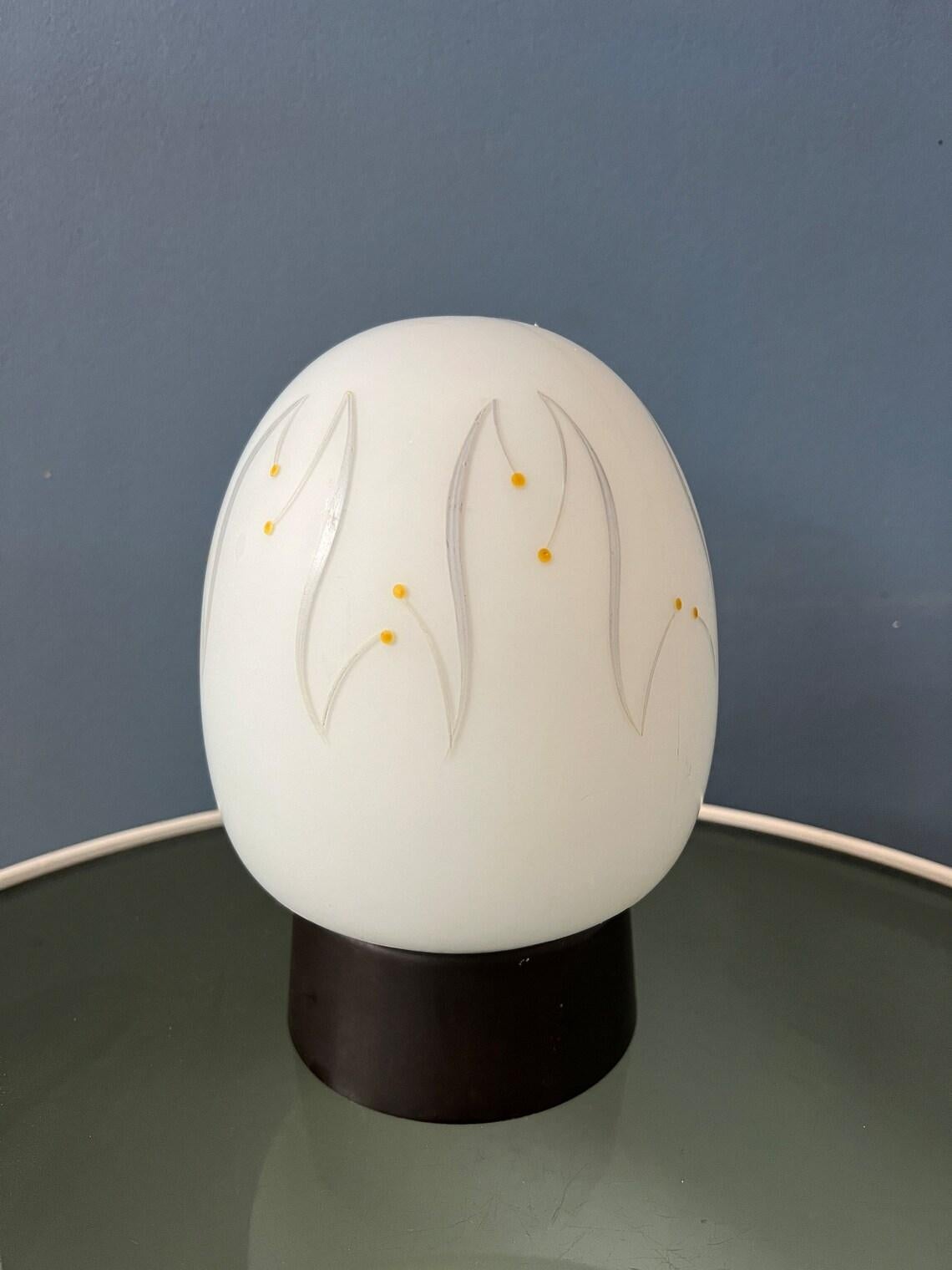 20ième siècle Plafonnier vintage Egg Thabur avec motif décoratif, 1970 en vente