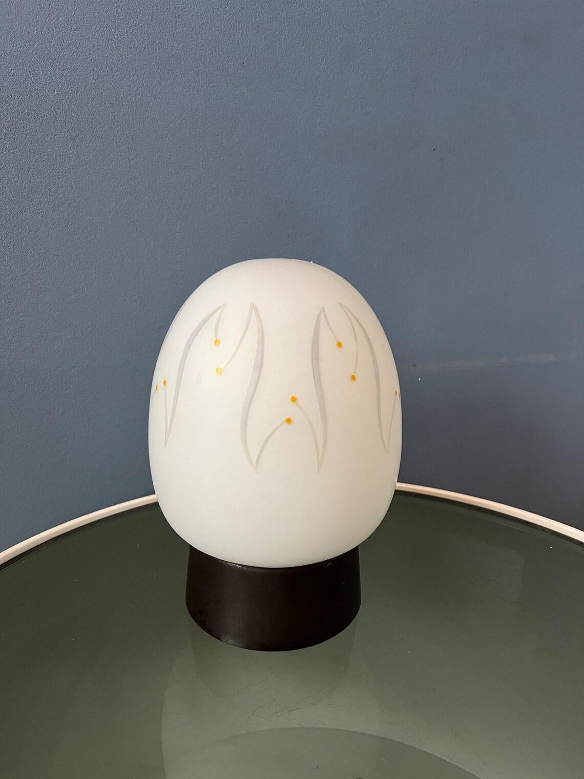 Plafonnier vintage Egg Thabur avec motif décoratif, 1970 en vente 3