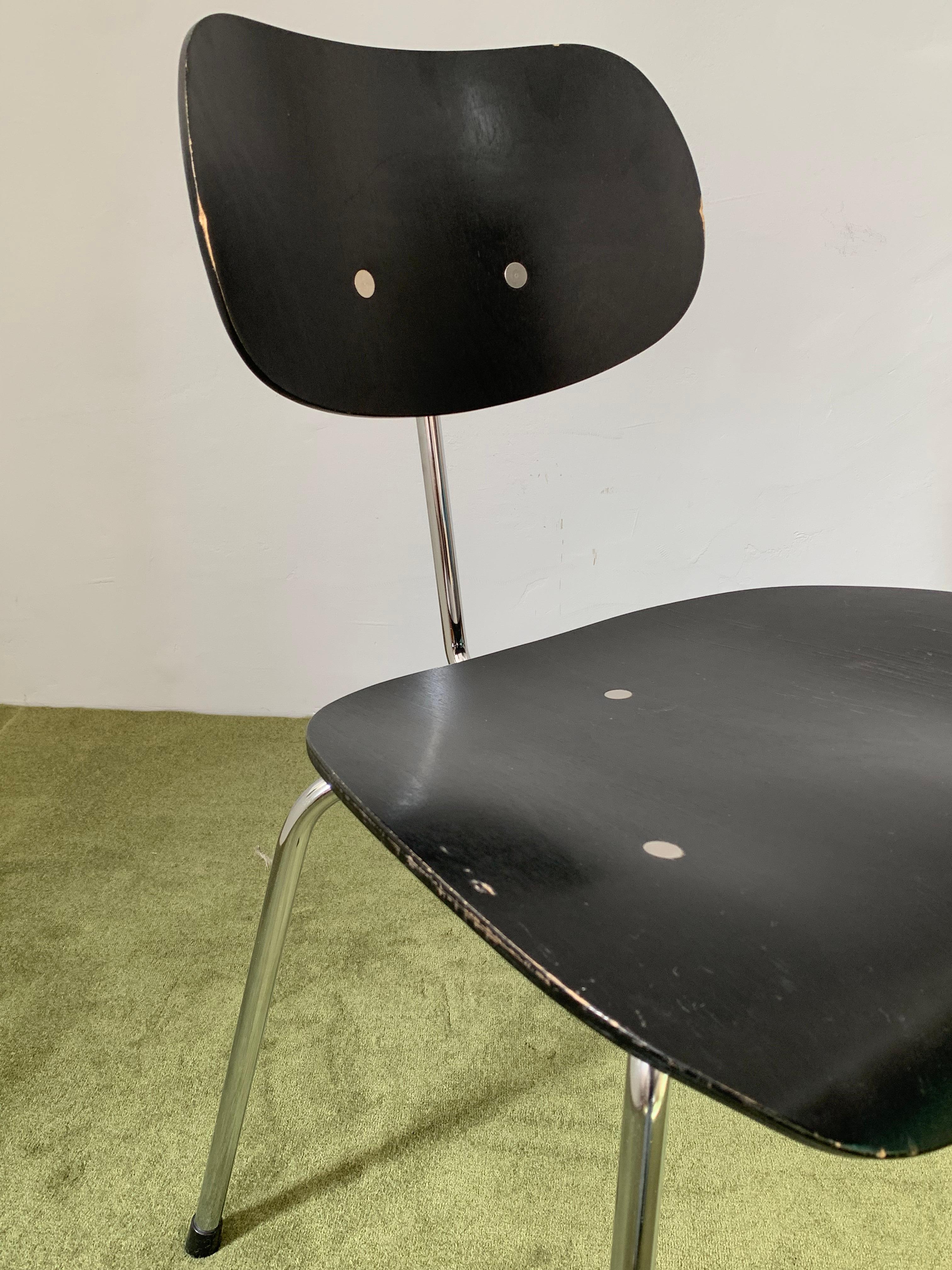 Vintage Egon Eiermann SE 68 Chair by Wilde+Spieth Germany For Sale 6