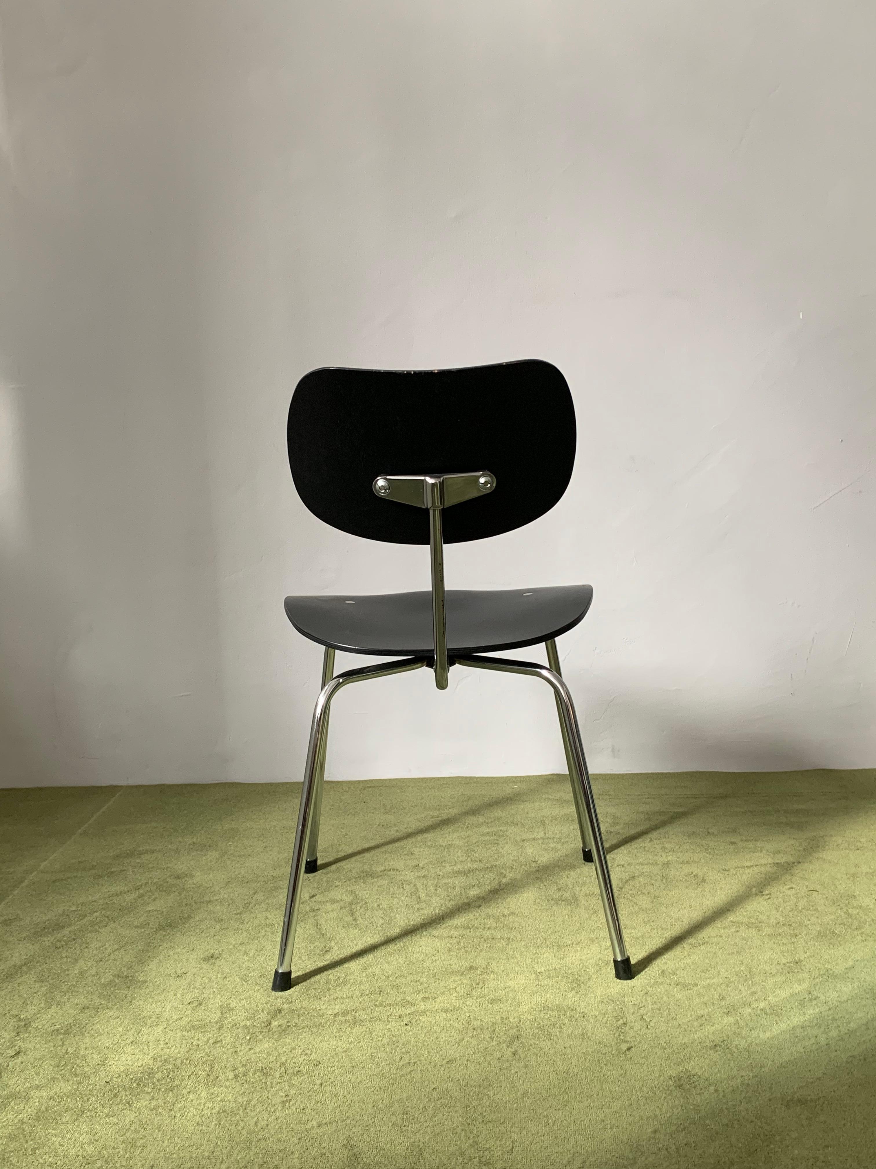 Mid-Century Modern Vintage Egon Eiermann SE 68 Chair by Wilde+Spieth Germany For Sale