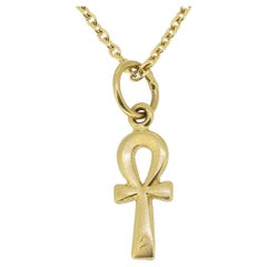 Vintage Egyptian Ankh Pendant Necklace