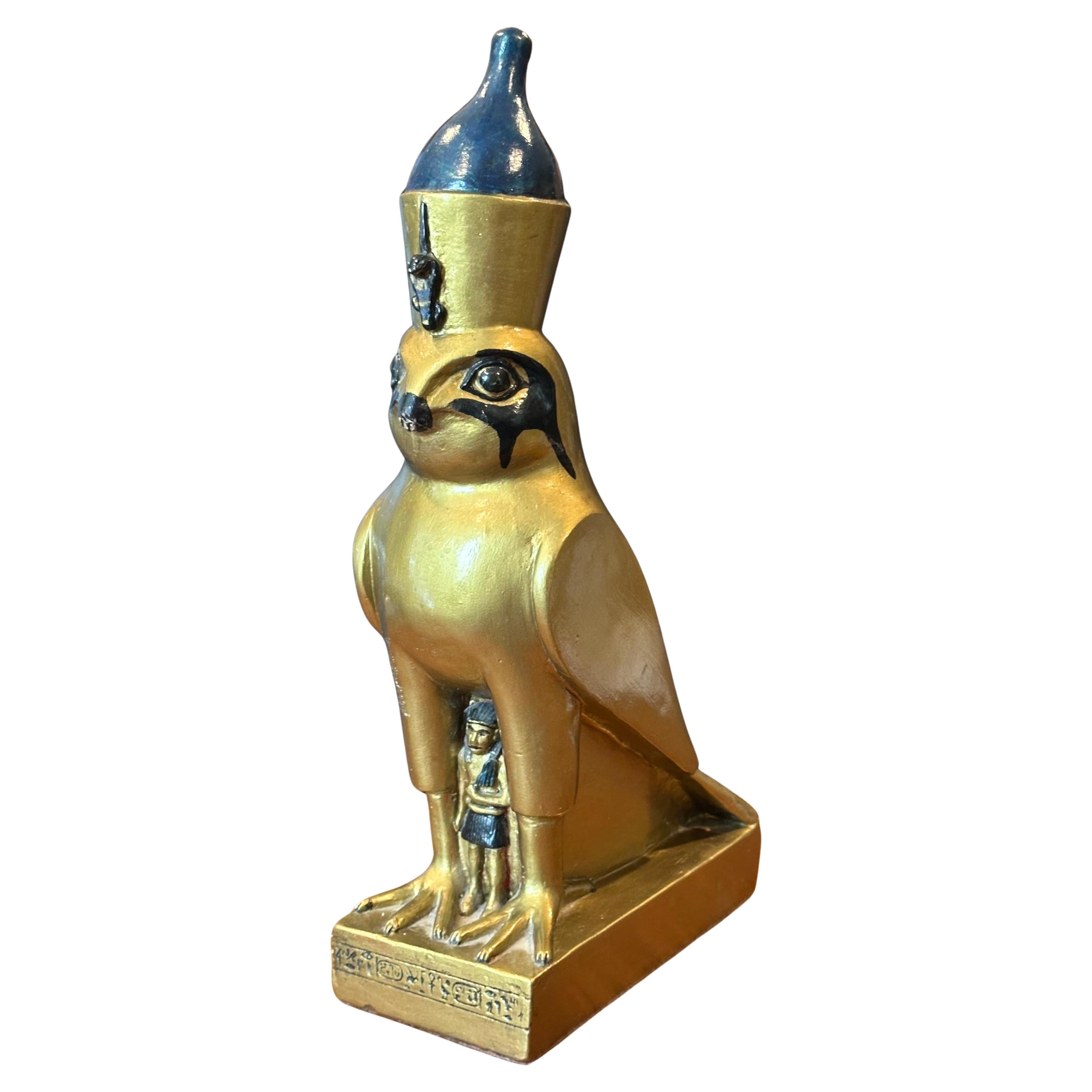 Vintage Egyptian Horus Falcon Sculpture by Lloyd Bryan