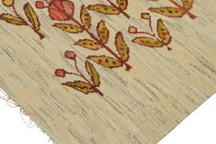 Vintage Egyptian Kilim with Pink and Green Florals - Rug & Kilim