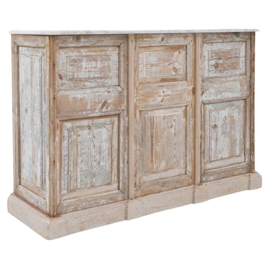 Vintage Northern African Paneled Bar with Marble Top