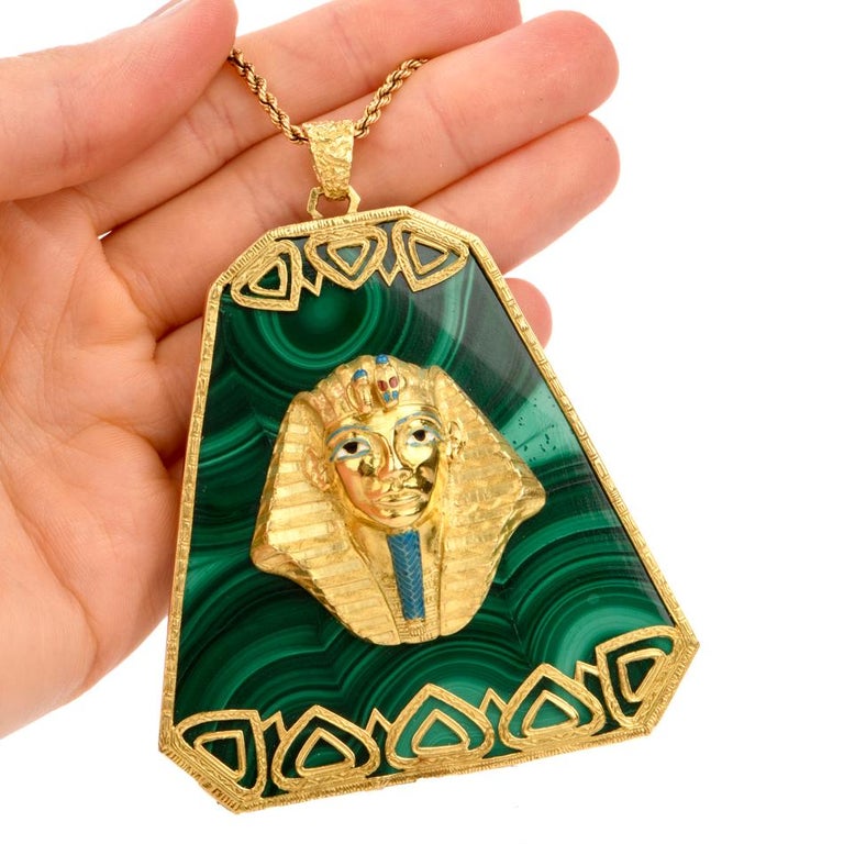 Pharaoh finesse green necklace clearance