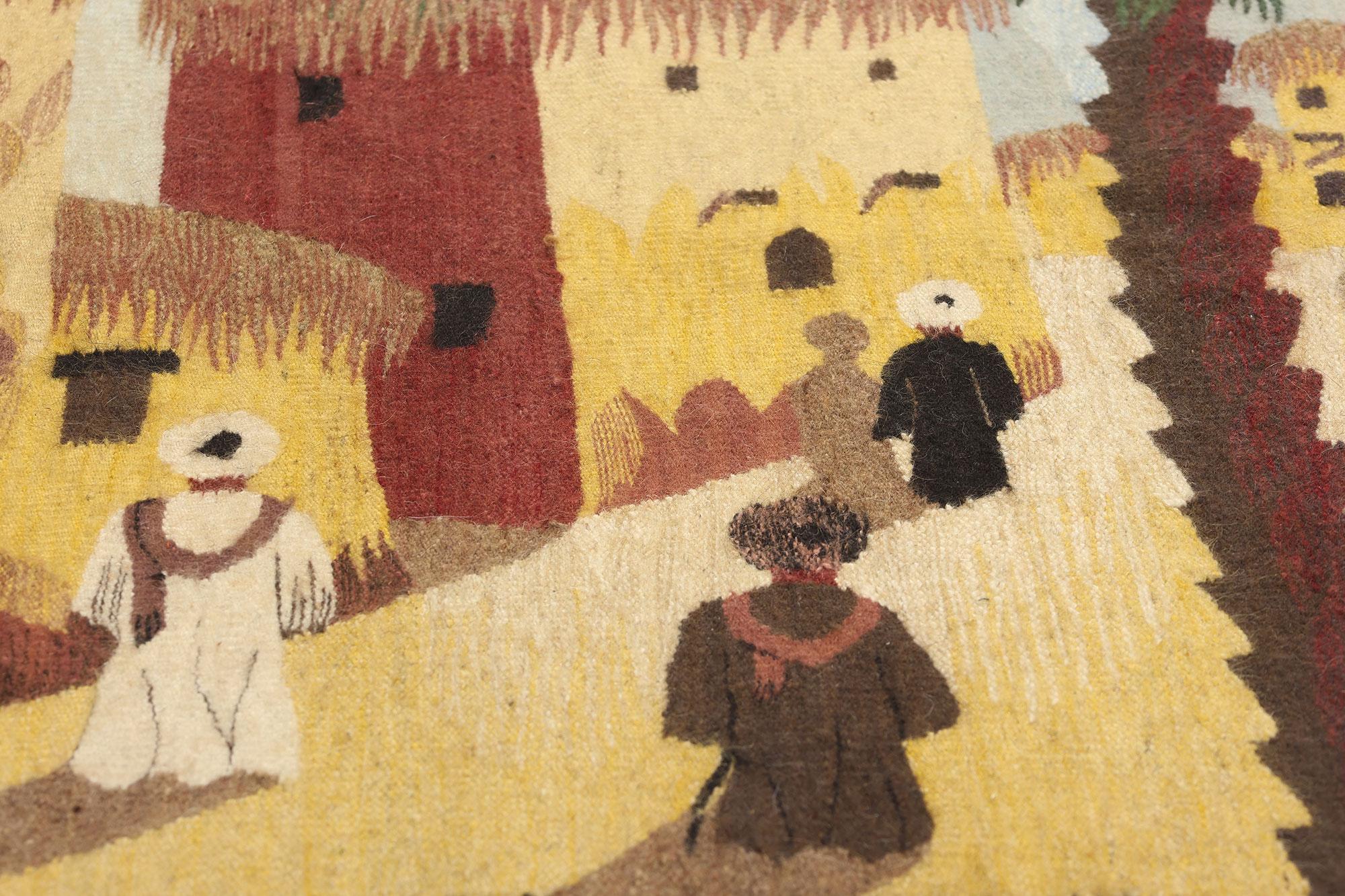 Tessuto a mano Rug & Kilim egiziano d'epoca, 05'00 x 03'05 in vendita