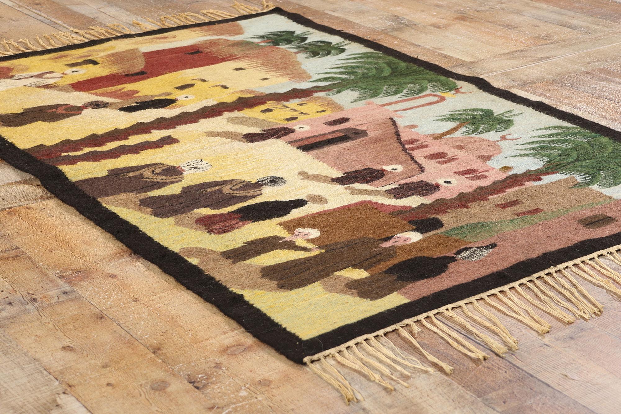 XX secolo Rug & Kilim egiziano d'epoca, 05'00 x 03'05 in vendita