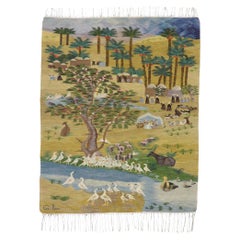 Vintage Egyptian Ramses Wissa Wassef Tapestry