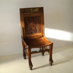 Vintage Egyptian Revival chair inspired on Tutankhamun's tomb chair, c. 1955