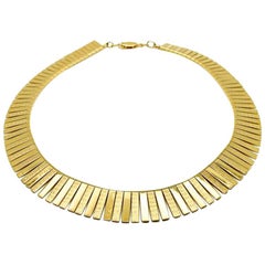 Vintage Egyptian Revival Gold Cleopatra Collar 1970S