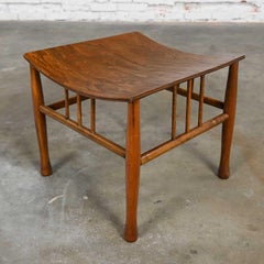 Sgabello egiziano vintage in legno di Tebe, fatto a mano e di nuova concezione