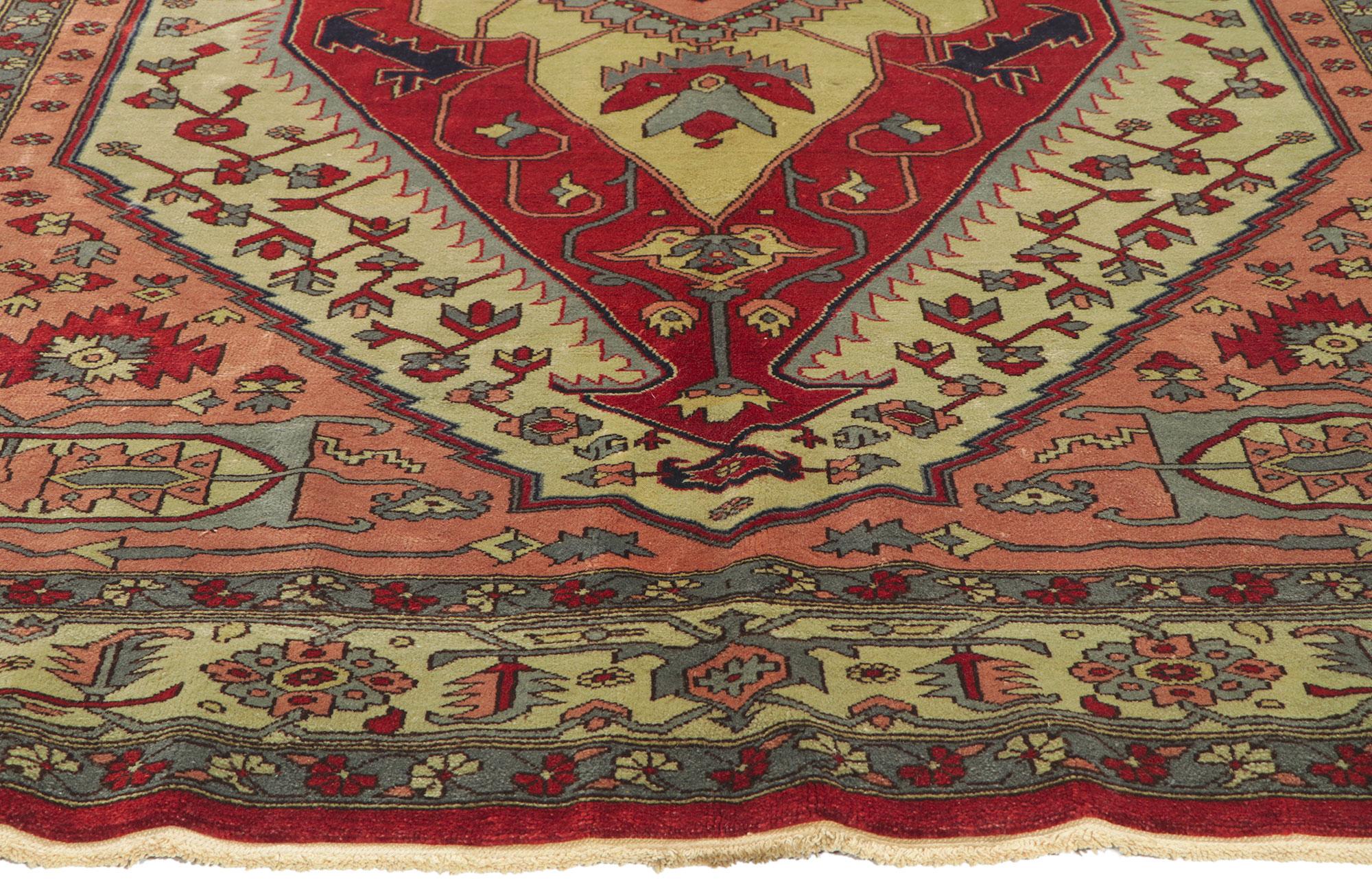 Vintage Egyptian Serapi Rug In Good Condition For Sale In Dallas, TX