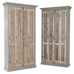 Antique Northern African Shutter Door Cabinet