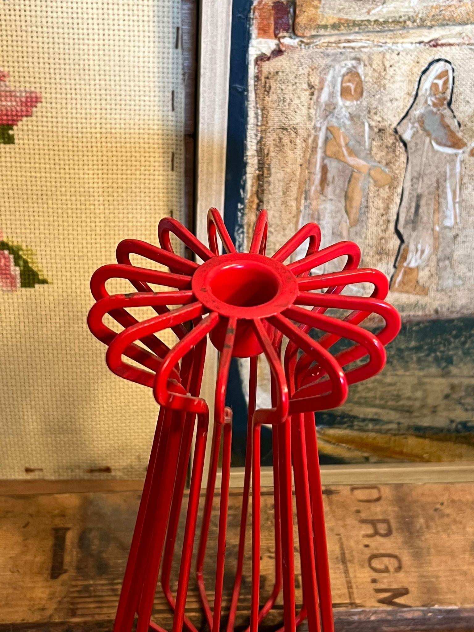 Fin du 20e siècle Ehlen Johansson, bougeoir décoratif rouge vintage en vente