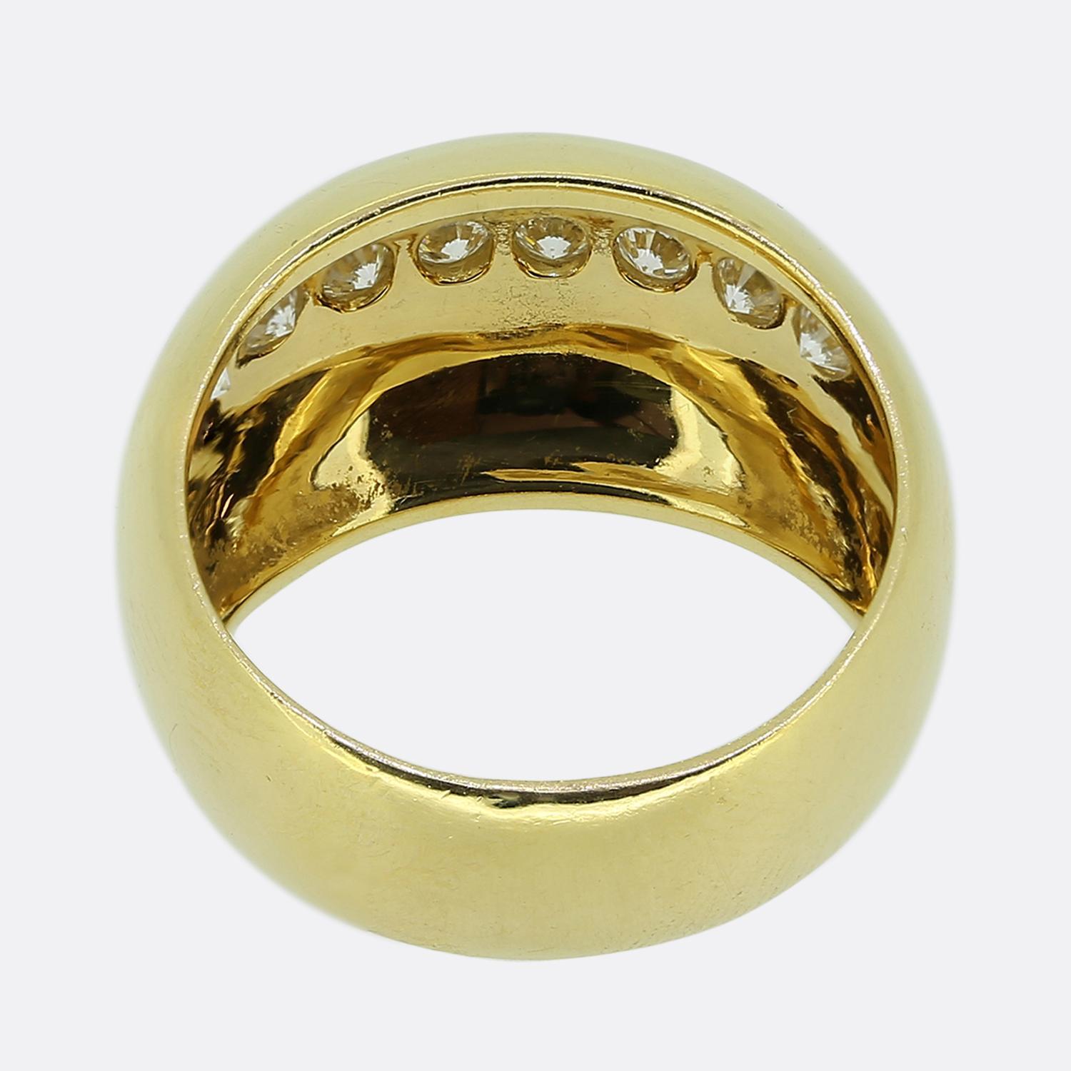 Bague vintage à huit pierres et diamants Bon état - En vente à London, GB