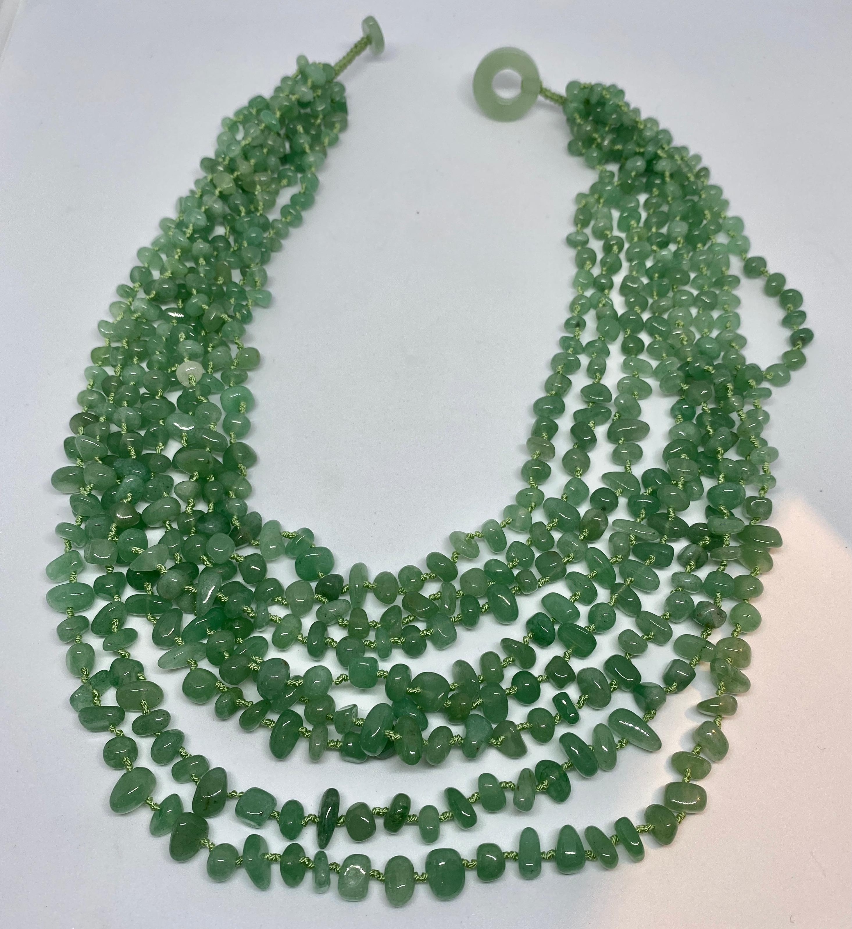 vintage silk bead necklace
