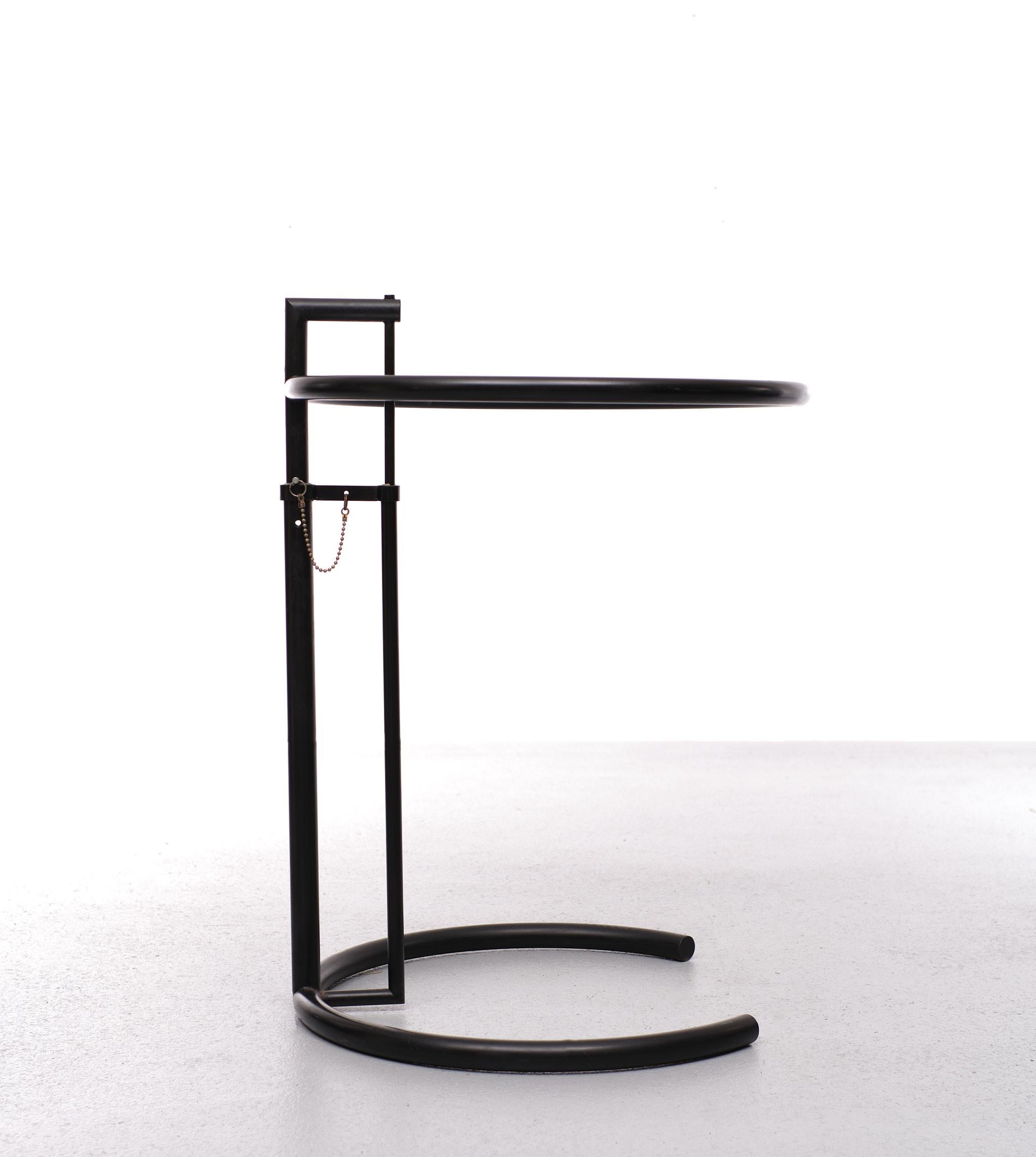 Irish Vintage Eileen Gray Black Side Table E 1027