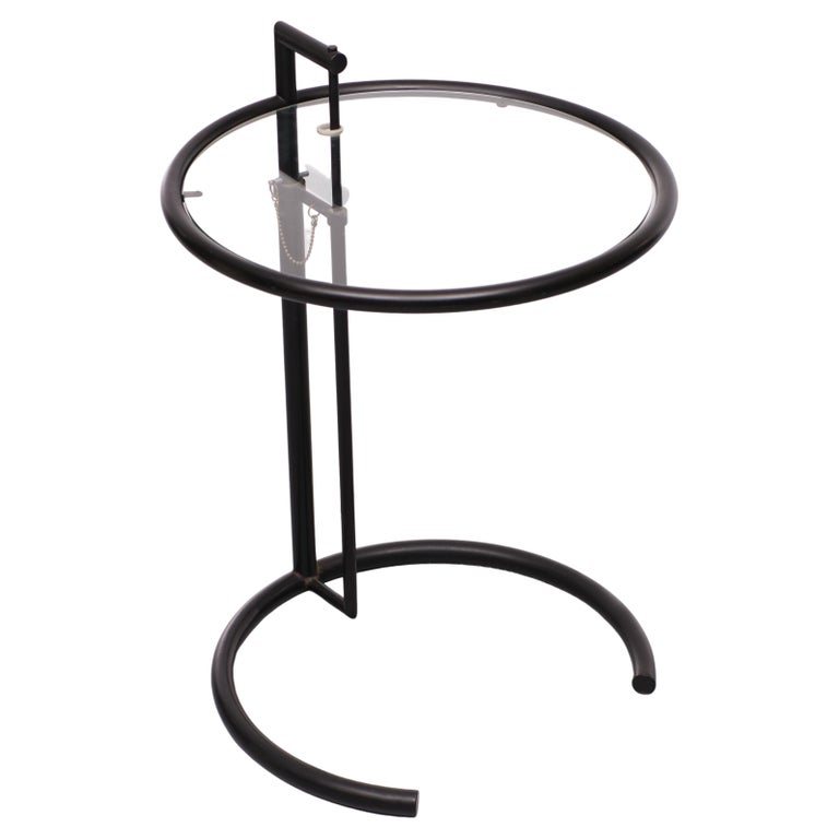 Vintage Eileen Grey Black Side Table E 1027 For Sale at 1stDibs
