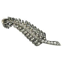 Broche Eisenberg en forme de plume, argent sterling, États-Unis, 1940