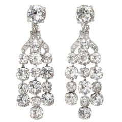 Vintage Eisenberg Crystal Chandelier Earrings