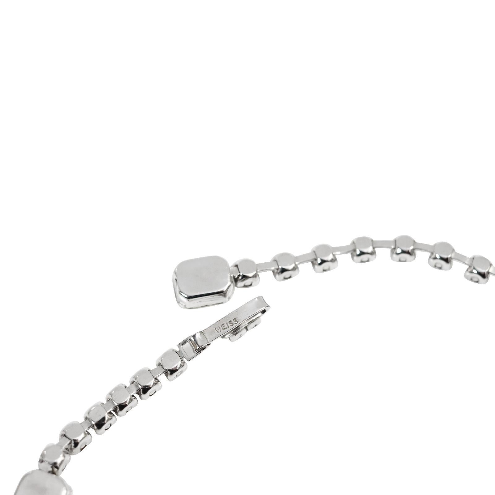 Vintage Eisenberg Diamante Emerald Cut Choker Circa 1980s For Sale 2
