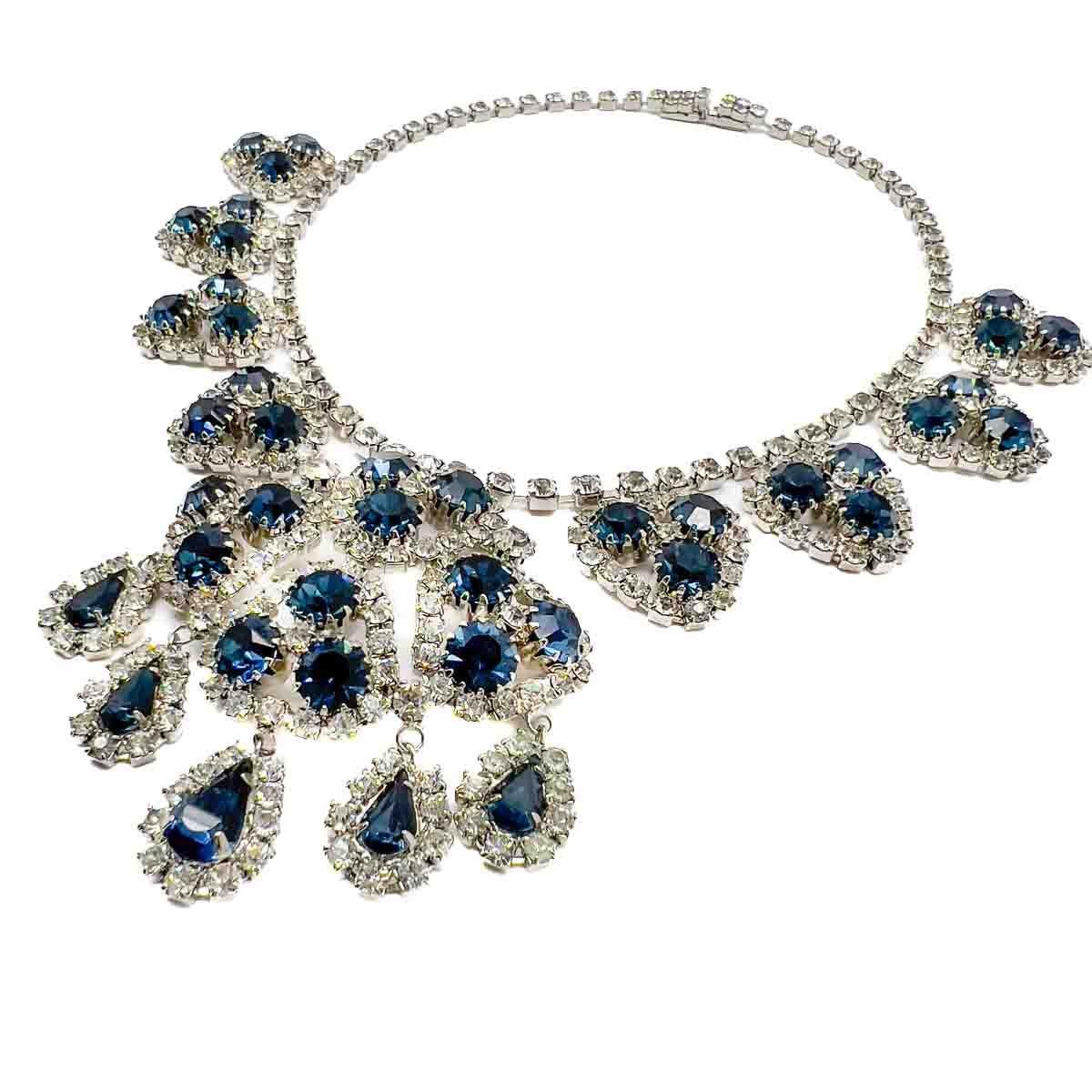 Vintage 'Eisenberg Ice' Sapphire Droplet Necklace 1950s For Sale 2