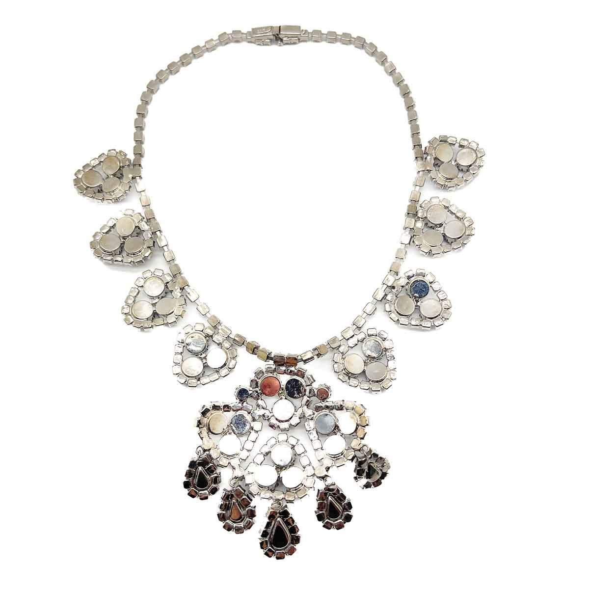 Vintage 'Eisenberg Ice' Sapphire Droplet Necklace 1950s For Sale 3