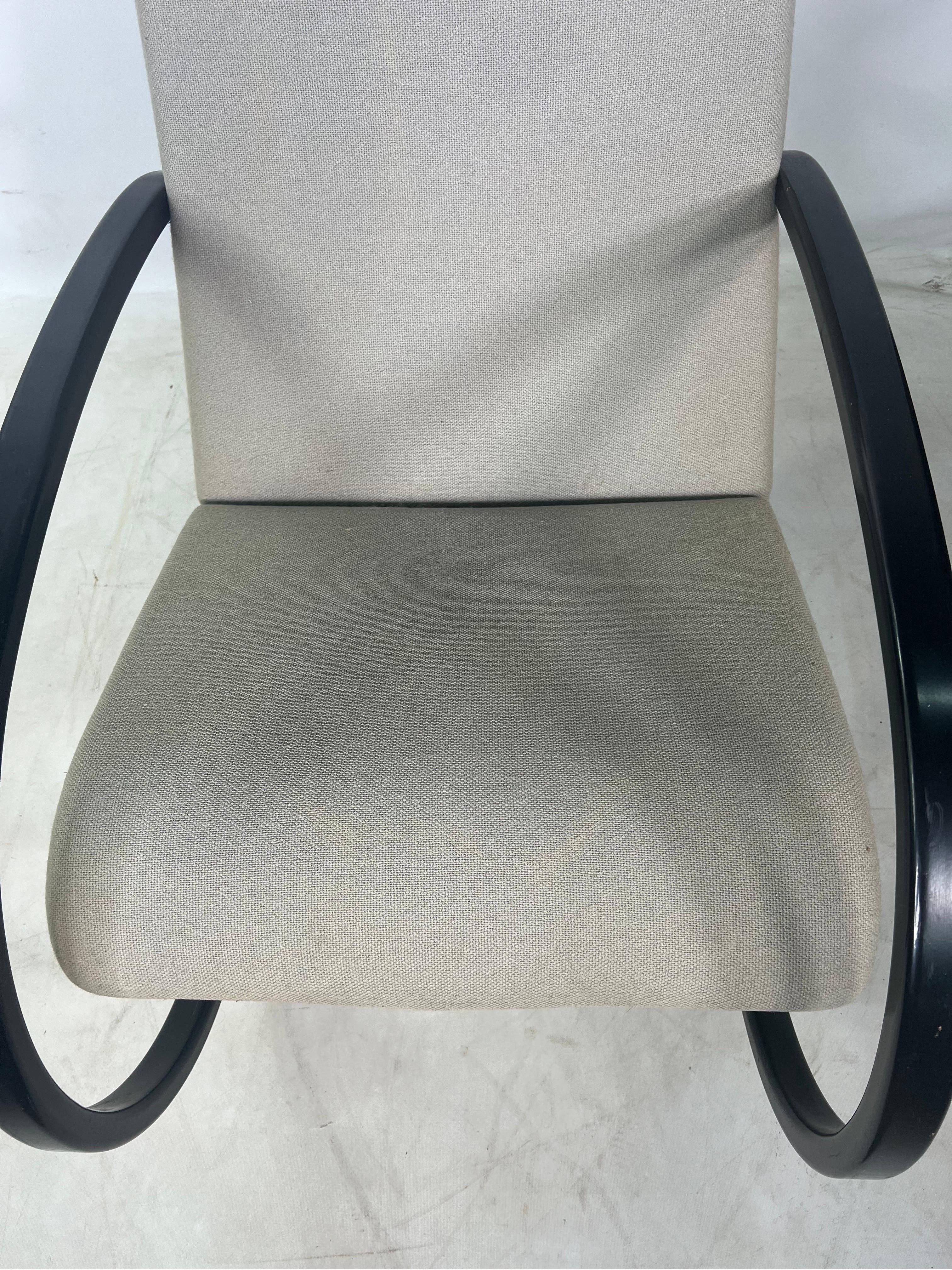 Vintage Ej25 Rocking Chair by Jörgen Gammelgaard for Erik Jorgensen In Good Condition In Esperance, NY