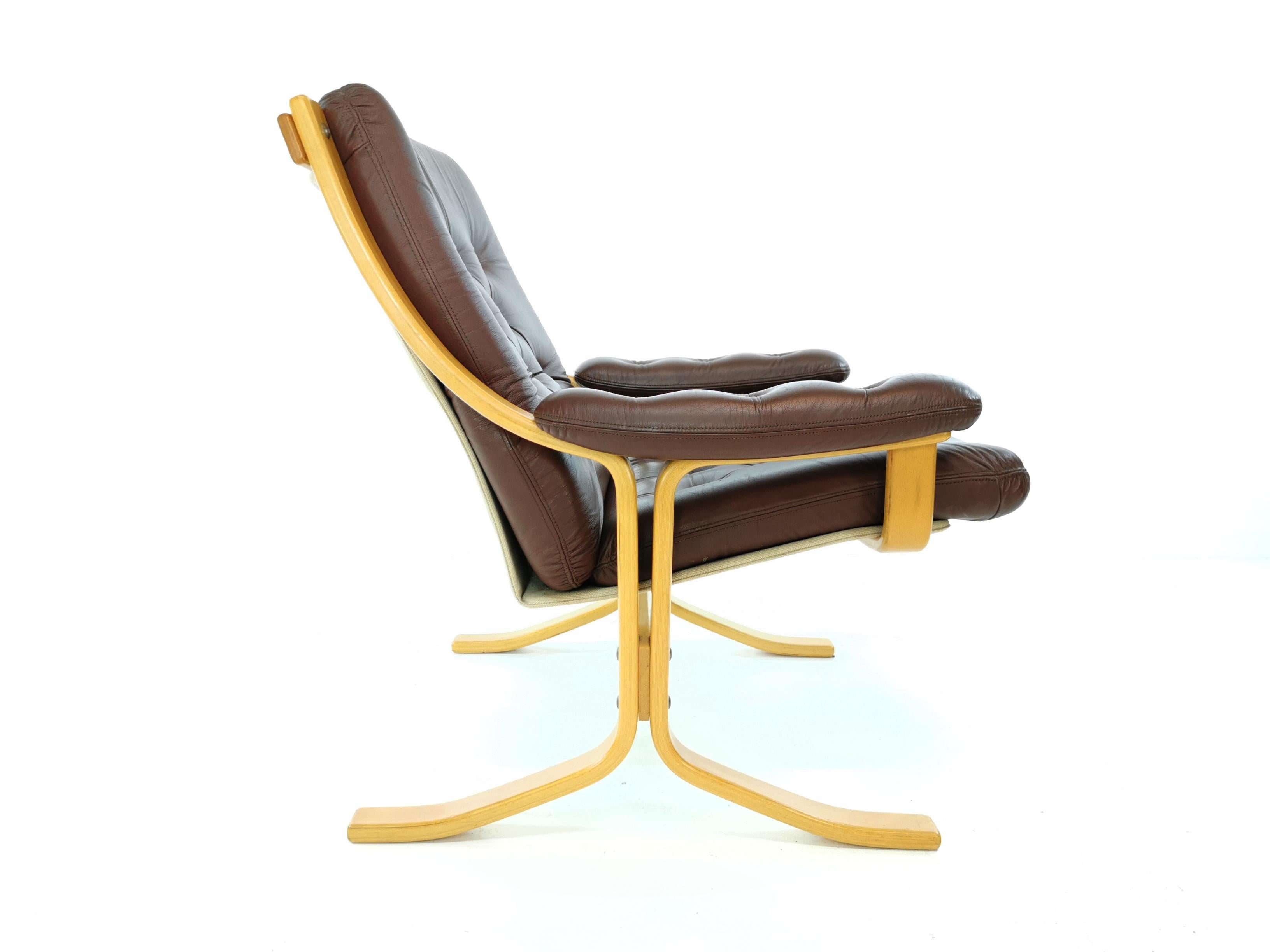 Mid-Century Modern Vintage Ekornes Leather Easy Chair Armchair Midcentury, 1960s-1970s