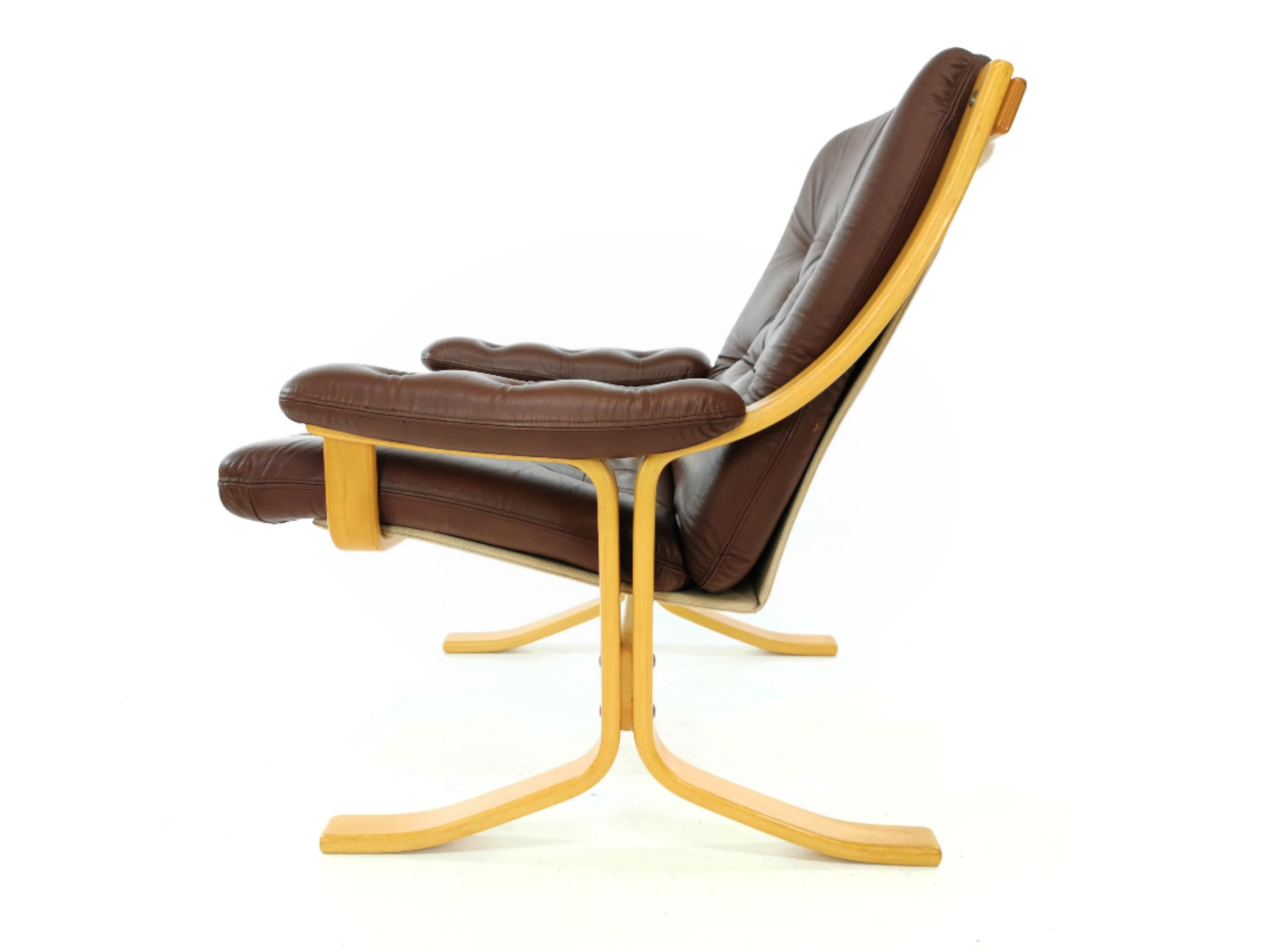 Vintage Ekornes Leather Easy Chair Armchair Midcentury, 1960s-1970s In Good Condition In STOKE ON TRENT, GB