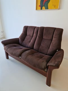 Vintage Ekornes Sofa Stressless Reclining Mid Century Norway