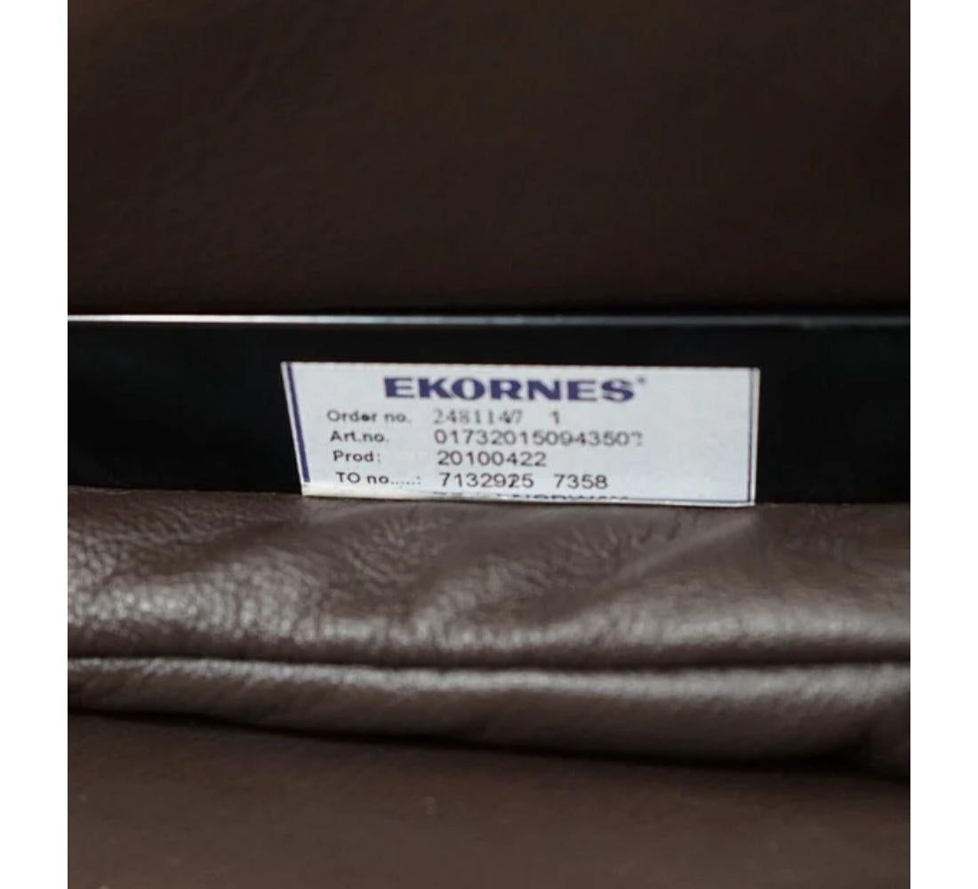 Vintage Ekornes Stressless Brown Leather Recliner Swivel Readiing Armchair 2