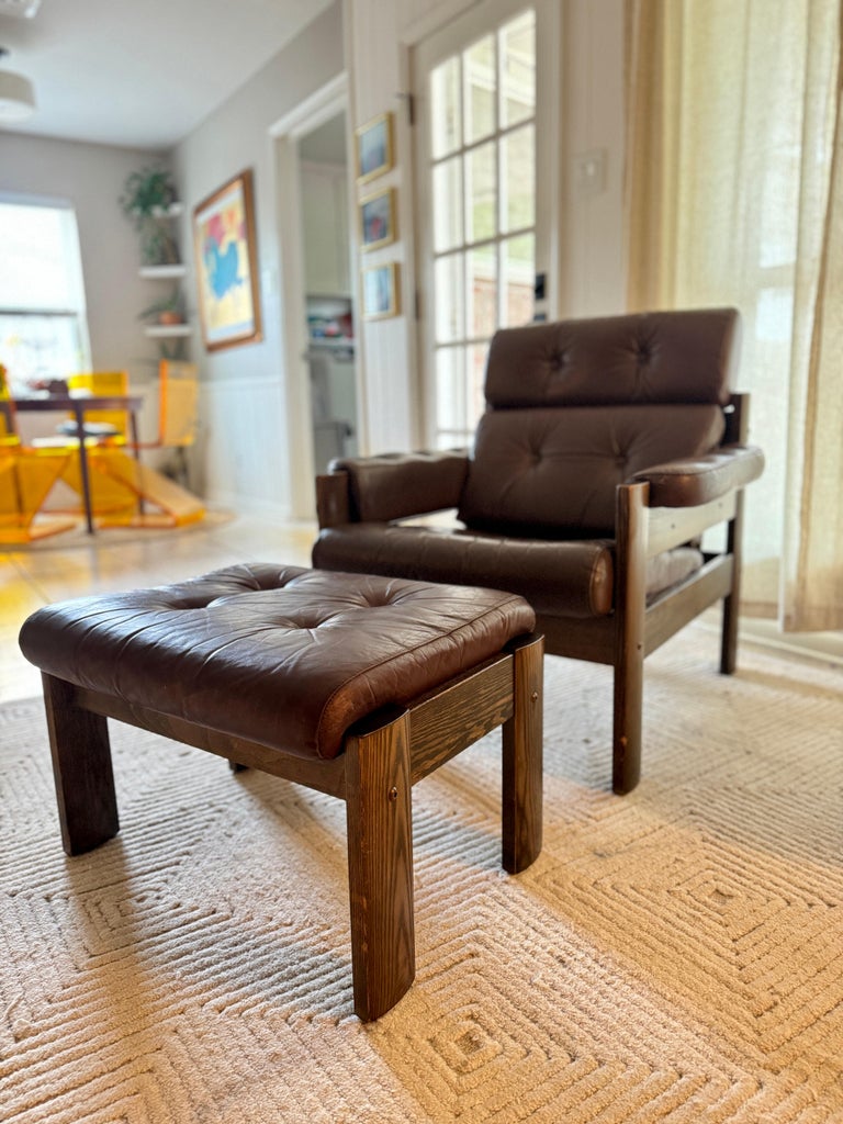 EKORNES オットマン Vintage Ekornes stressless lounge chair and ottoman made in Norway