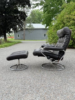 Vintage Ekornes Stressless Recliner & Ottoman