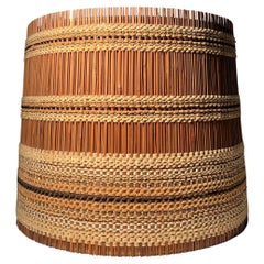 Vintage Elaborate Hand Crafted Textile Drum Lamp Shade by Maria Kipp