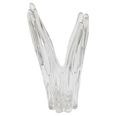 Vintage Murano Vase - Sculpture in clear glass - Handblown 