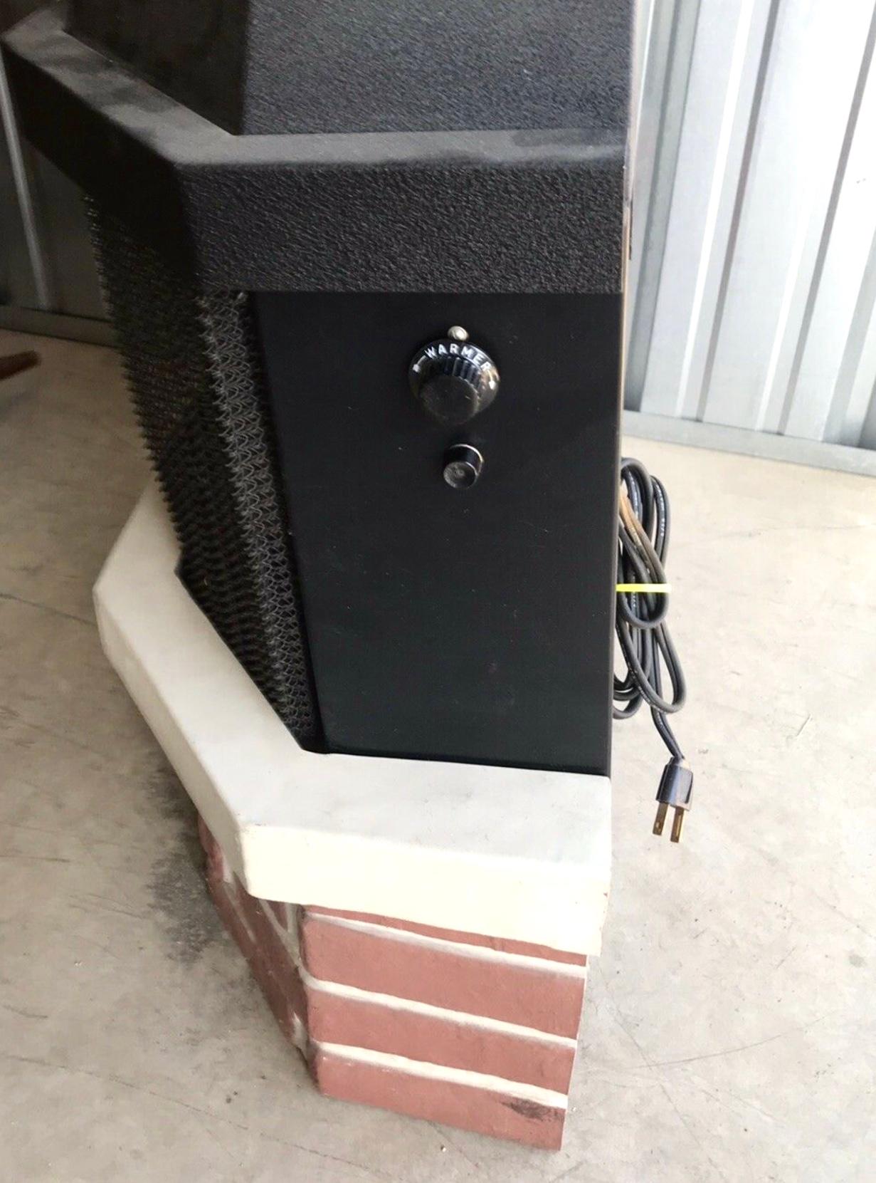 red brick electric fireplace