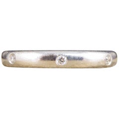 Vintage Elegant Diamond Set Wedding Band Ring in Platinum